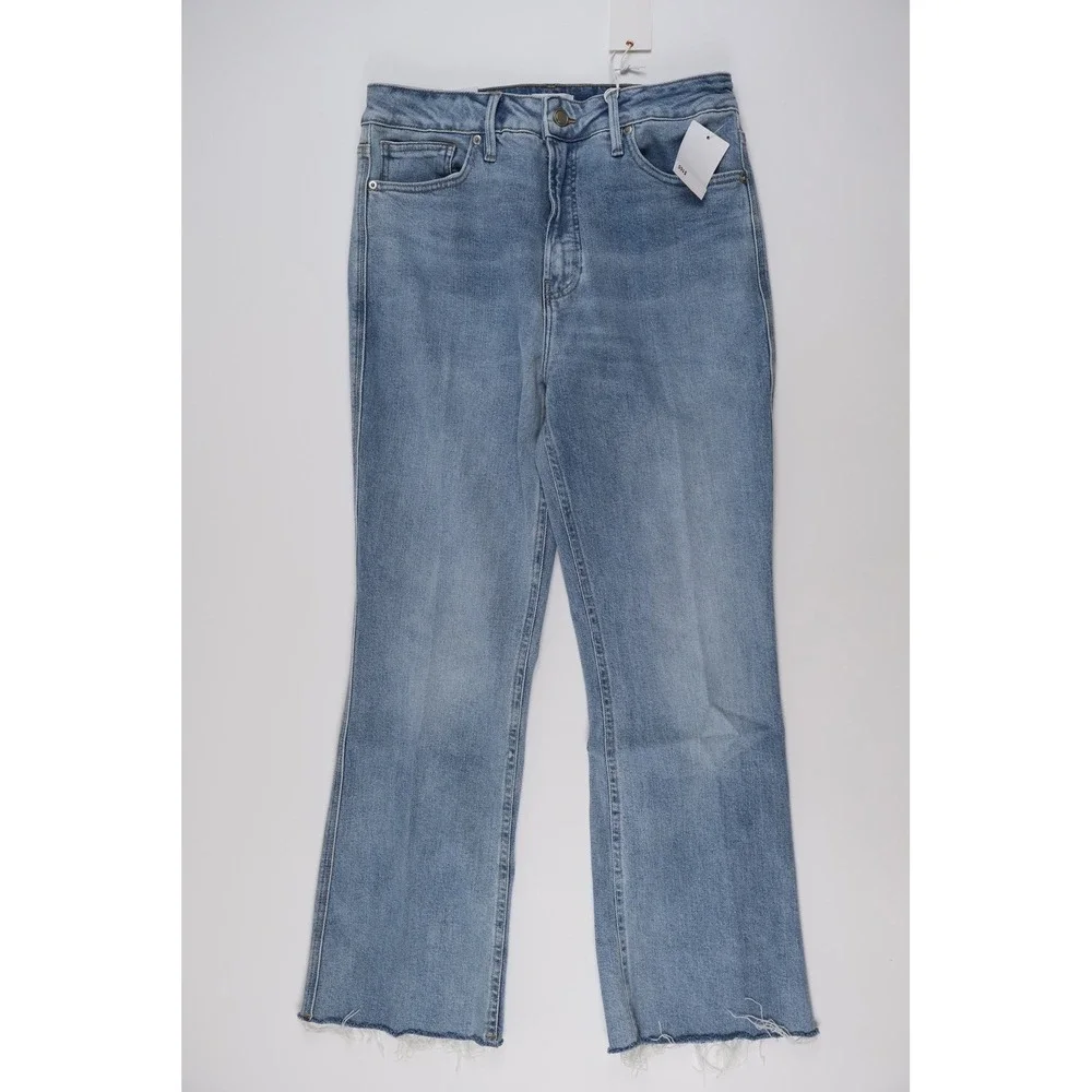 Good American Good Standard Kick Flare Jeans Blue Light Wash 10 NWT MSRP 145 - Picture 2 of 9